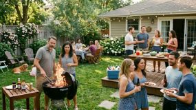 A backyard barbecue