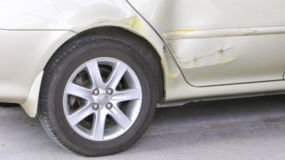 car with a small dent