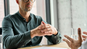 insurance agent and customer