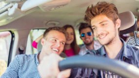 Teen driver with car full of kids